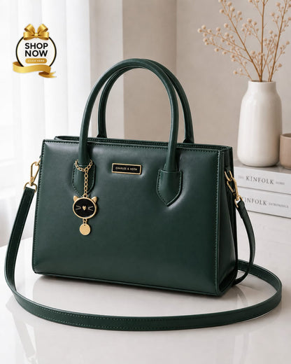 Charles And Keith 2 Zipper Bag | Biege