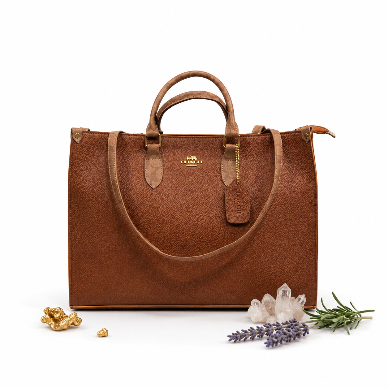 High Quality Coach Tote Bag 16x11 Inches Elegant Designer Handbag