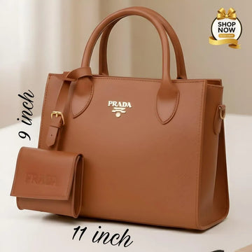Premium Brown Handbag Set with Wallet