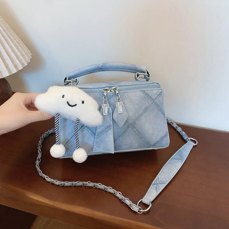 Niche Korean Style Box Shoulder Bag