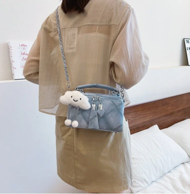 Niche Korean Style Box Shoulder Bag